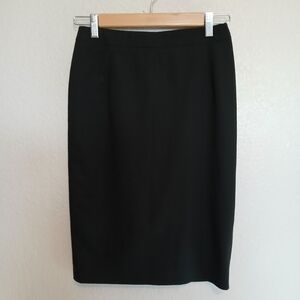 Stefano Ricci Classic Black Pencil Skirt Wool Silk Italian Size 4 (40 Italy)